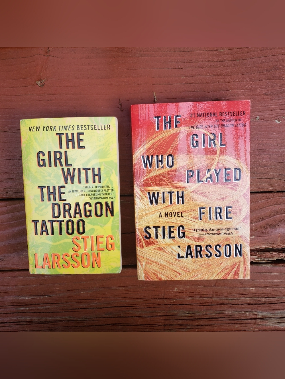 The Girl With The Dragon Tattoo & The Girl Who Played With Fire Paperback Books